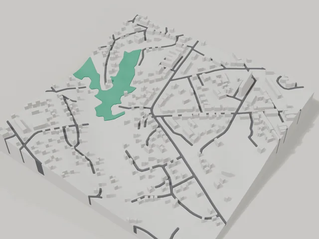 3D model: Romny — centre, 800 × 800 m area