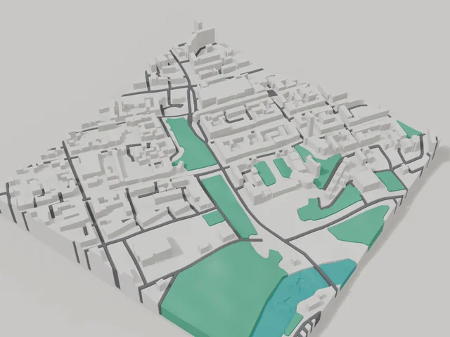 3D model: Sumy — centre, 800 × 800 m area
