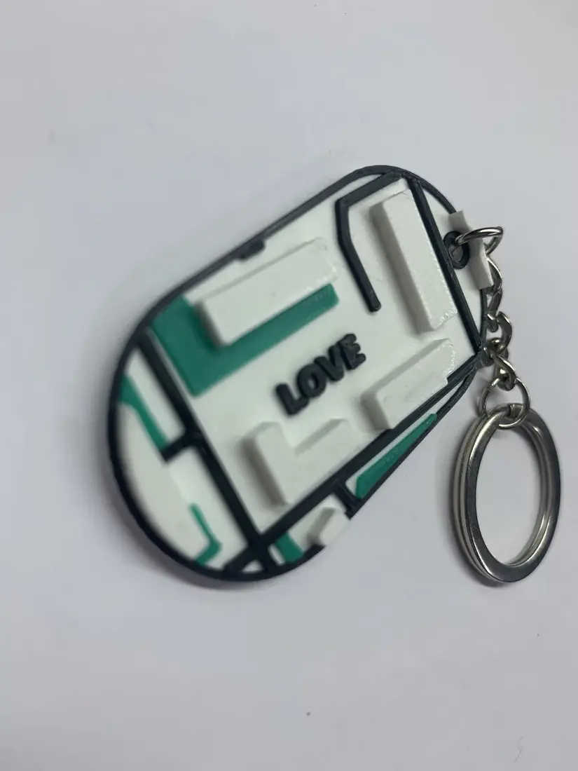 City map keychain — printed sample 100