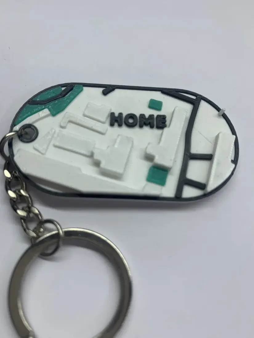 City map keychain — printed sample 101