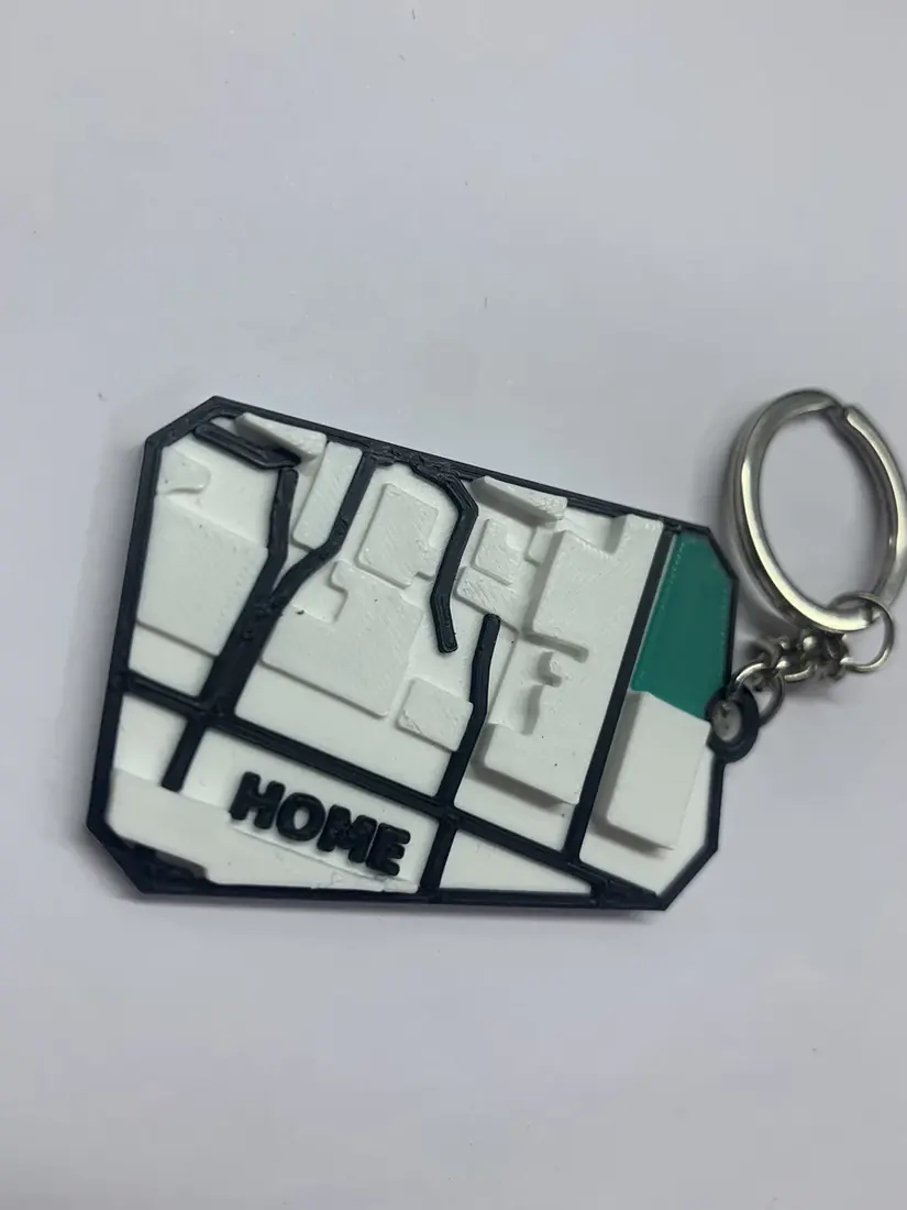 City map keychain — printed sample 103