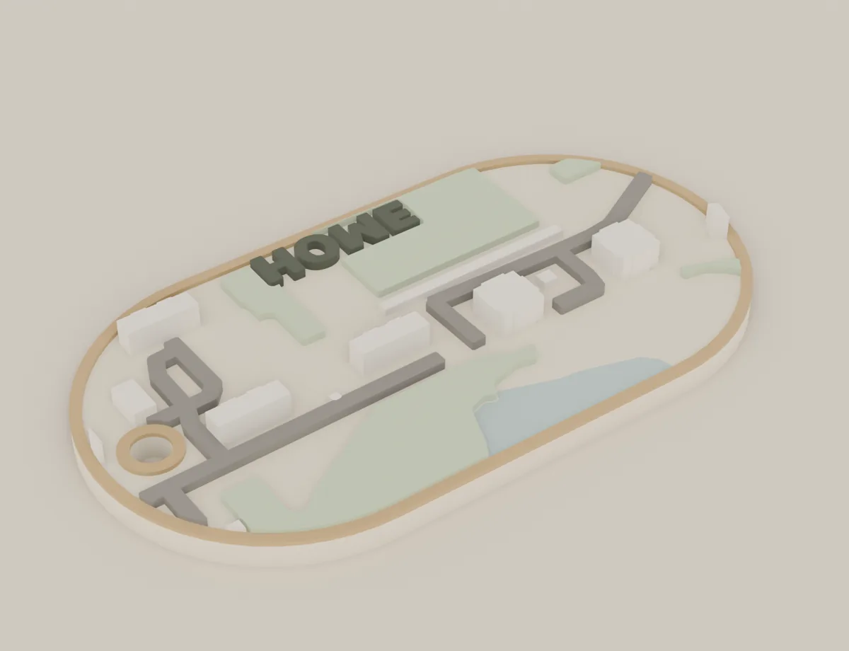 City map keychain — printed sample 5