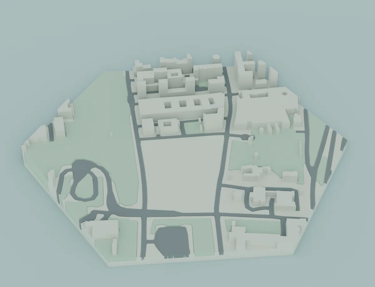 3D city district — printed sample 10
