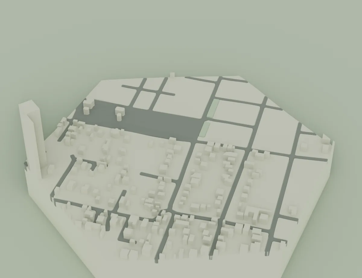 3D city district — printed sample 11